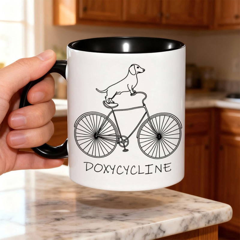Tailorly Black Accent 11 oz Mug - item picture one humorous 11oz ceramic coffee cup ideal for weekend and other occasions safe for dishwashers a