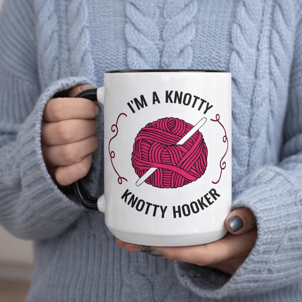 Tailorly Black Accent 11 oz Mug - im a mug for crochet lovers