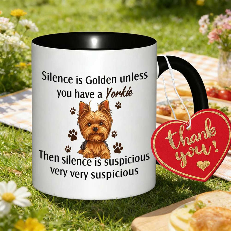 Tailorly Black Accent 11 oz Mug - humorous quote for yorkie enthusiasts