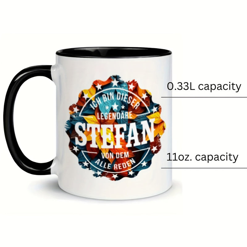 Tailorly Black Accent 11 oz Mug - text stars