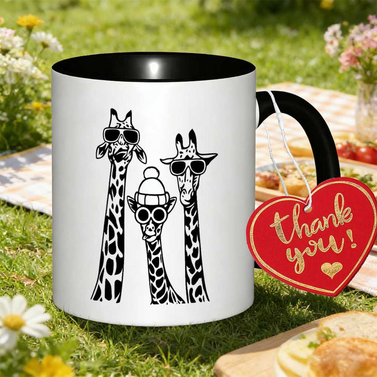 Tailorly Black Accent 11 oz Mug - item picture a single stylish mug featuring a daily use holding 11oz 350ml its a humorous and gift ideal for road