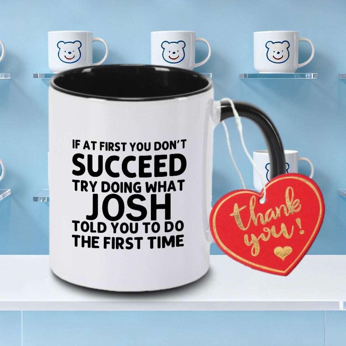 Tailorly Black Accent 11 oz Mug - Don't Try Doing What You Logo