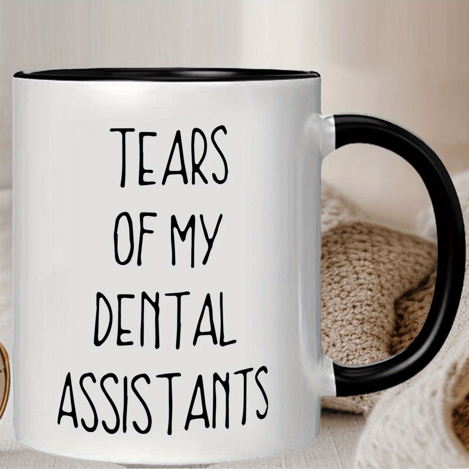 Tailorly Black Accent 11 oz Mug - tears of print