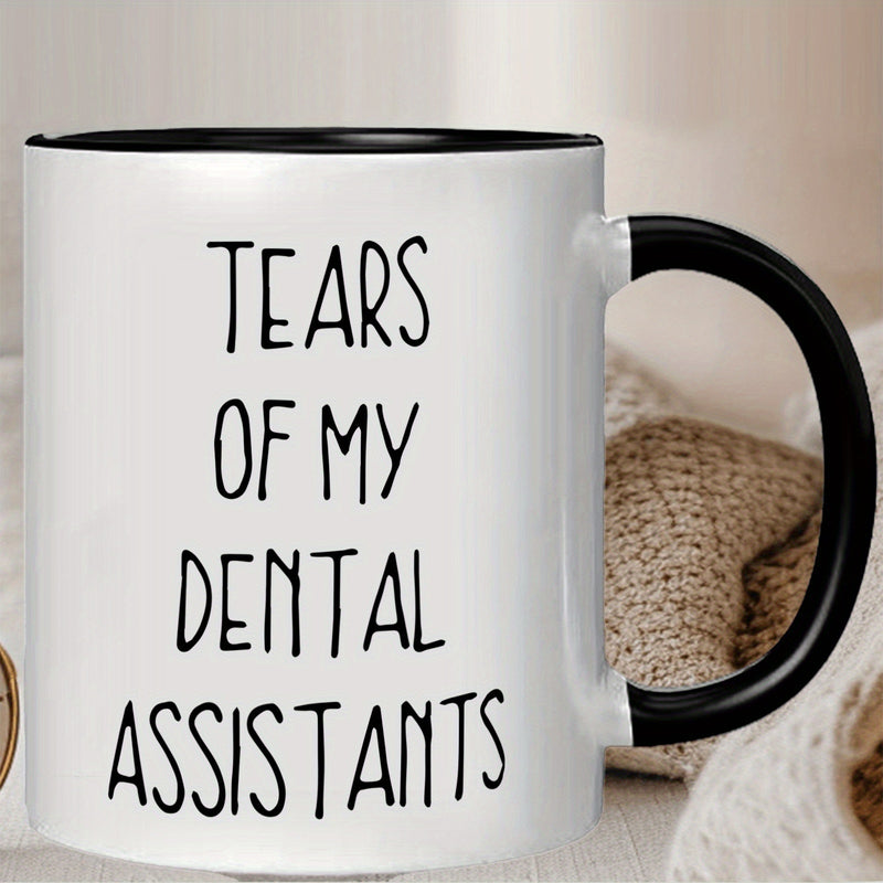 Tailorly Black Accent 11 oz Mug - tears of print