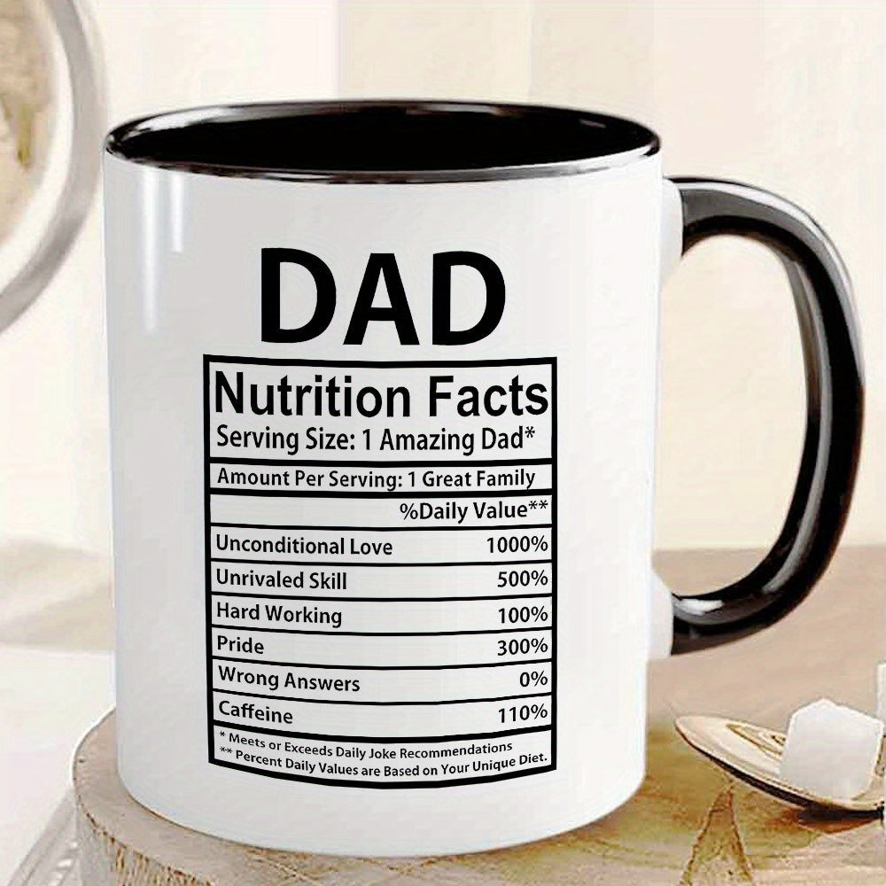 Tailorly Black Accent 11 oz Mug - nutrition facts design
