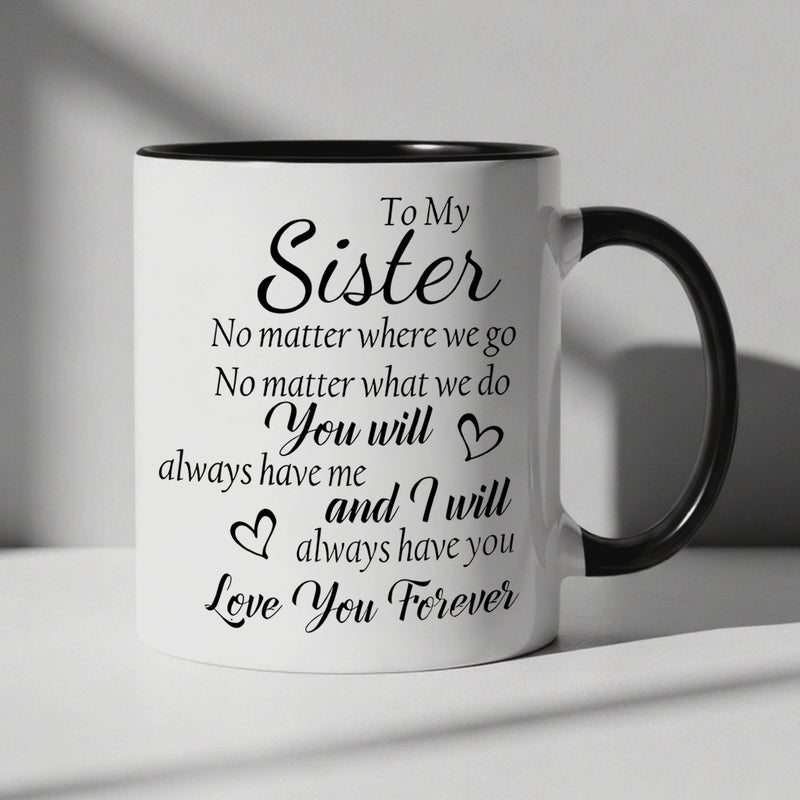 Tailorly Black Accent 11 oz Mug - message about suitable for everyday use