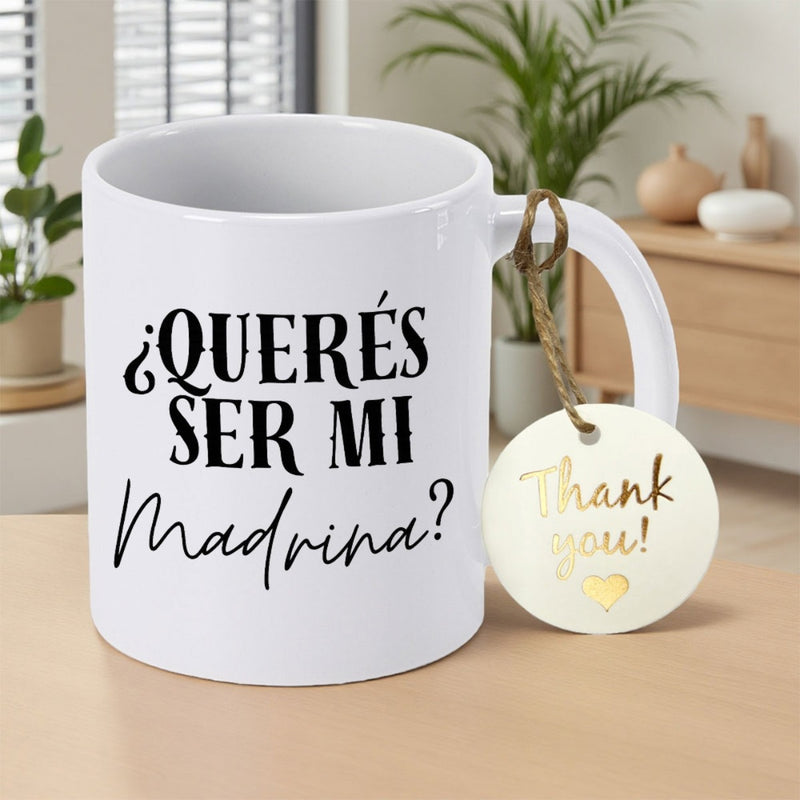 Tailorly White Ceramic 11 oz Mug - Thank You Elegant Ceramic Coffee Cup With Script Typography On A White Glossy Background Mug