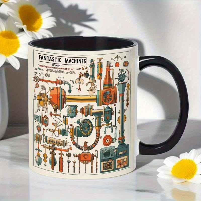 Tailorly Black Accent 11 oz Mug - mechanical parts design