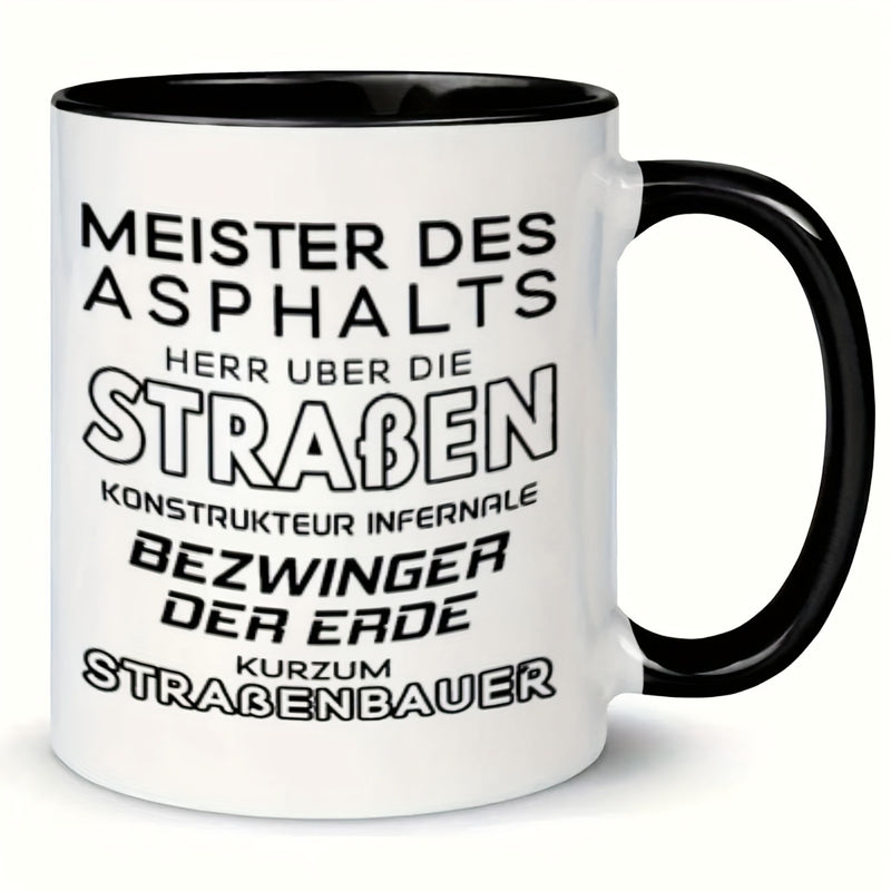 Tailorly Black Accent 11 oz Mug - german text design