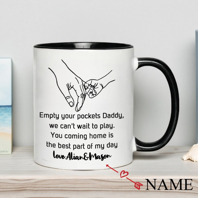 Tailorly Black Accent 11 oz Mug - Customized You Is of Themed Name Cartoon Design