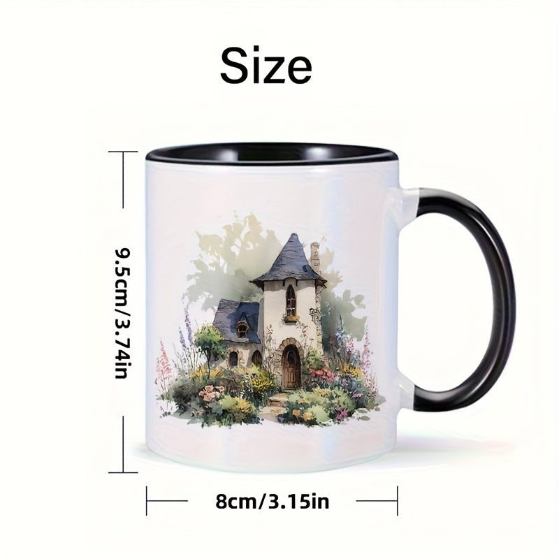 Tailorly Black Accent 11 oz Mug - watercolor design