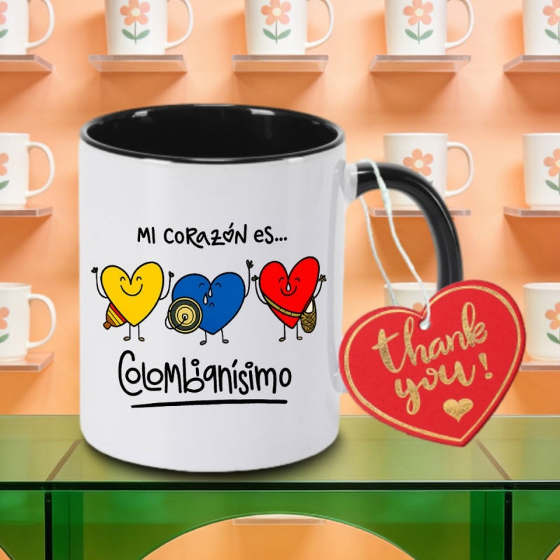 Tailorly Black Accent 11 oz Mug - colombqnisimo themed logo