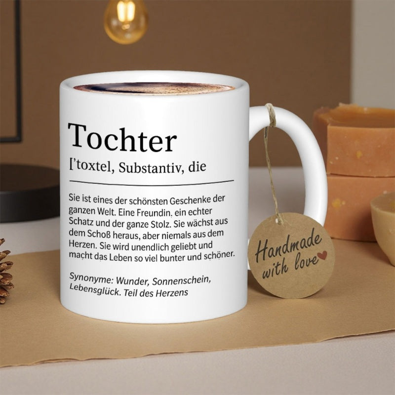 Tailorly White Ceramic 11 oz Mug - Minimalist Dictionary Definition Layout Printed On A Smooth