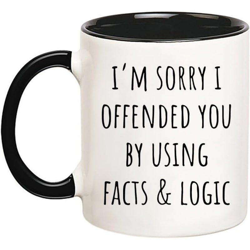 Tailorly Black Accent 11 oz Mug - apologies for upsetting you with and this sarcastic coffee mug is a perfect gift for featuring an 11 oz capacity