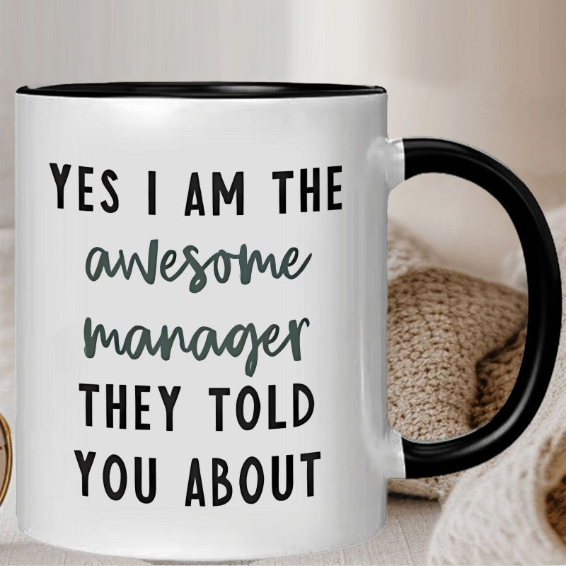 Tailorly Black Accent 11 oz Mug - awesome manager coffee motivational quote