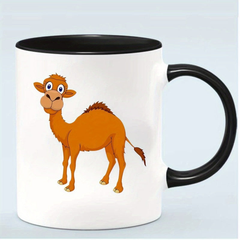 Tailorly Black Accent 11 oz Mug - camel print