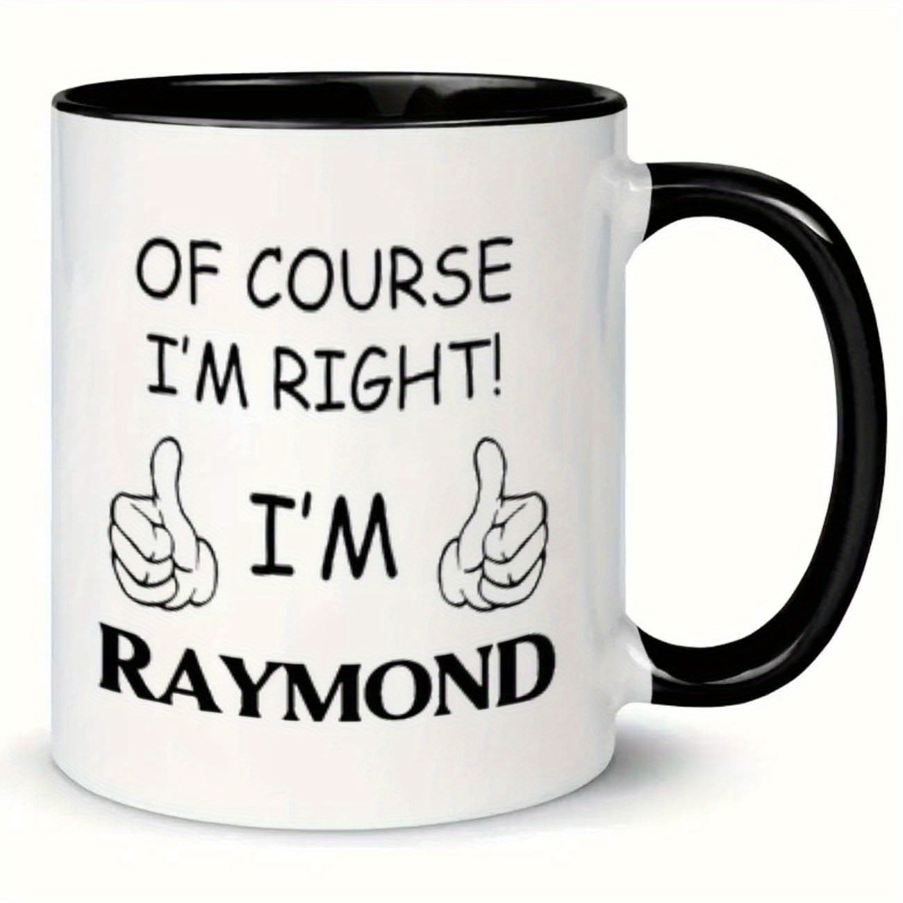 Tailorly Black Accent 11 oz Mug - humorous text
