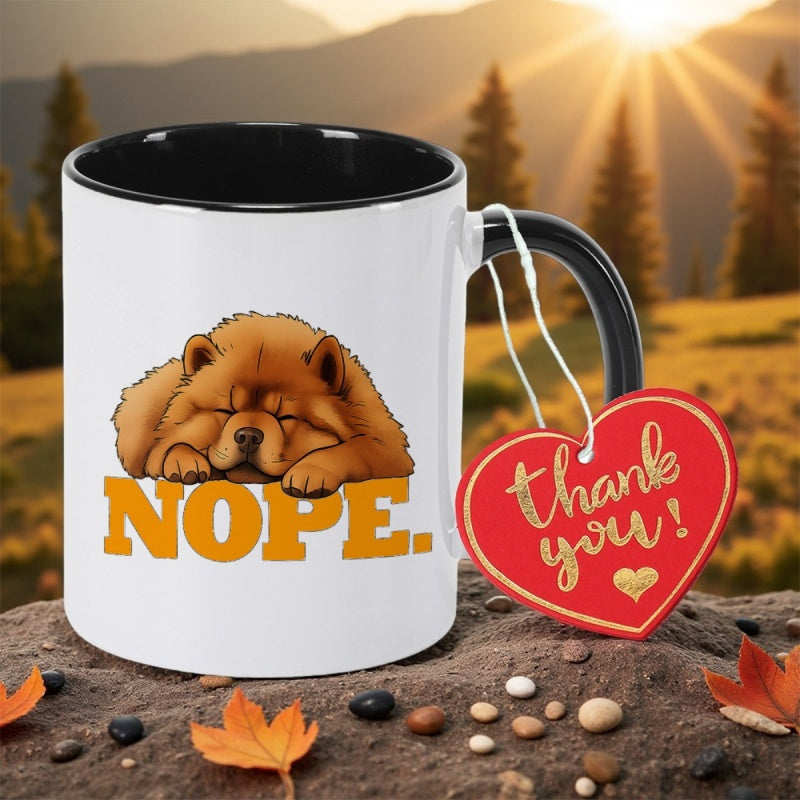 Tailorly Black Accent 11 oz Mug - dog， lettering