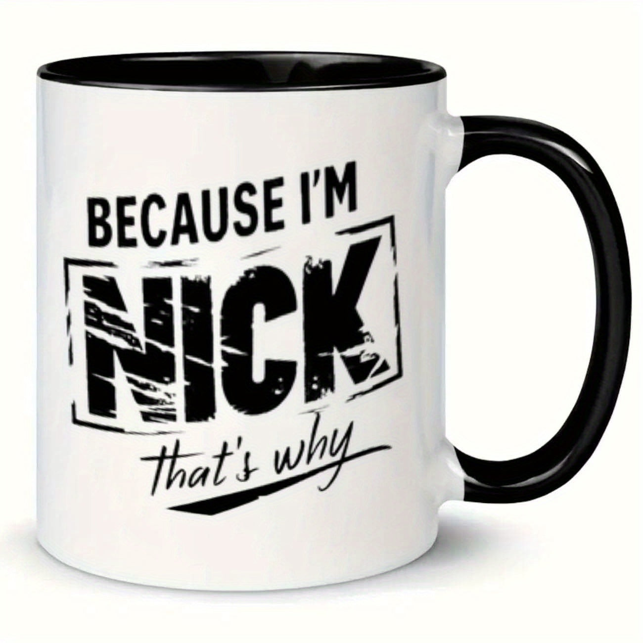 Tailorly Black Accent 11 oz Mug - item picture 1pc im why mug 11 ounces a gift for the holidays a birthday present a christmas gift a summer