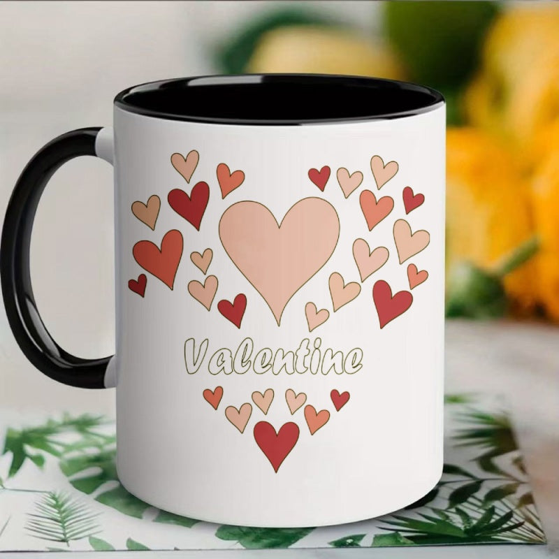 Tailorly Black Accent 11 oz Mug - you heart