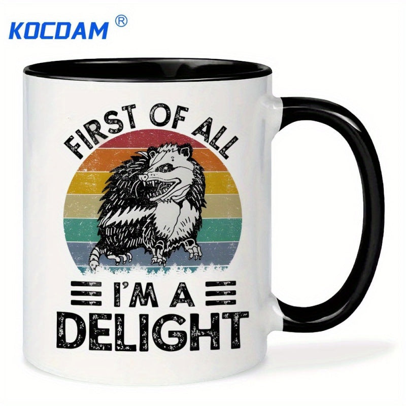 Tailorly Black Accent 11 oz Mug - colorful stripes