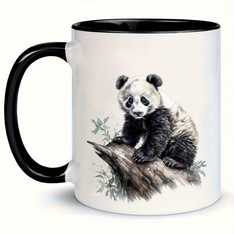 Tailorly Black Accent 11 oz Mug - black and white animal print