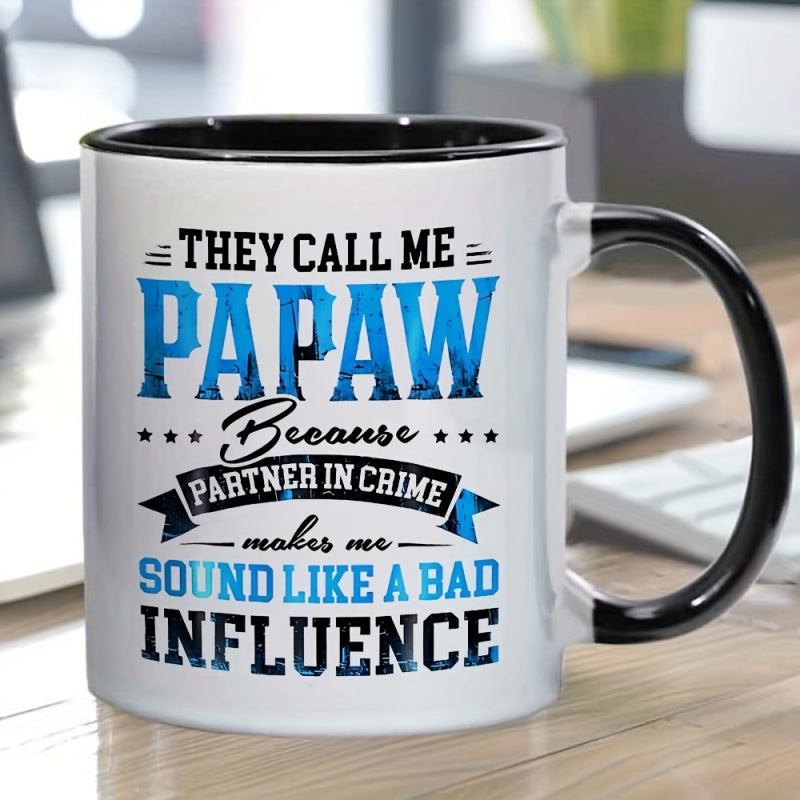 Tailorly Black Accent 11 oz Mug - funny grandpa gift text