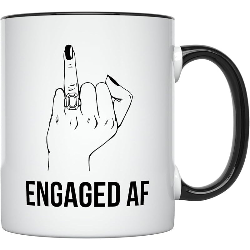 Tailorly Black Accent 11 oz Mug - I'm engaged