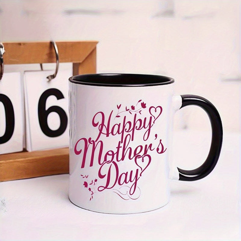 Tailorly Black Accent 11 oz Mug - pink lettering hearts