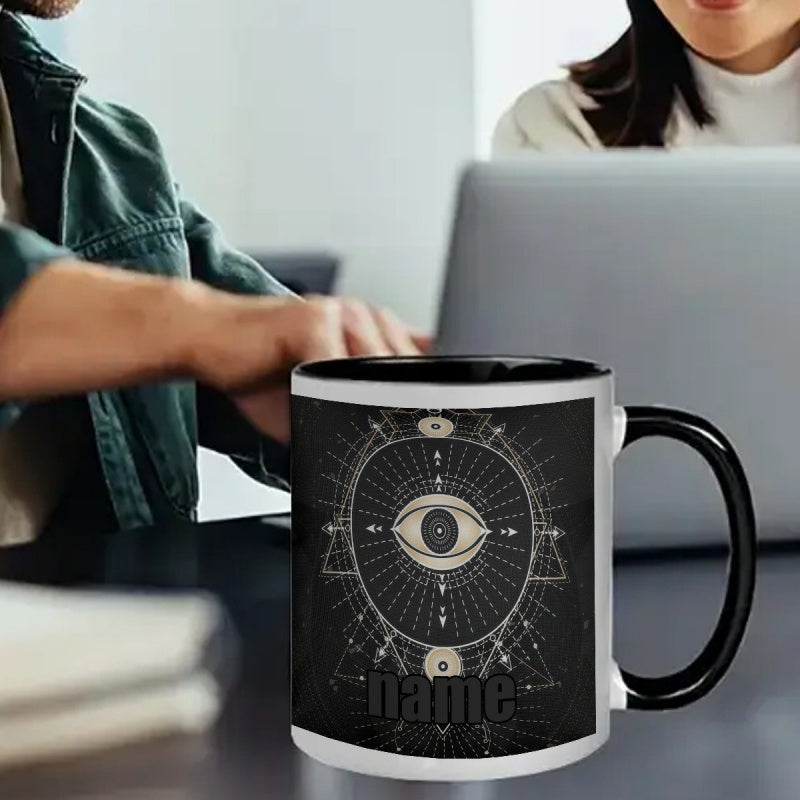 Tailorly Black Accent 11 oz Mug - cartoon anime autumn gif