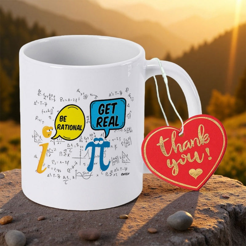 Tailorly Black Accent 11 oz Mug - pi symbol