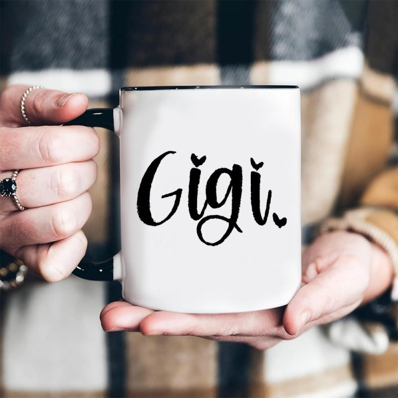 Tailorly Black Accent 11 oz Mug - one 11oz coffee mug a great birthday present for her suitable for mothers day or any holiday a unique gift for a