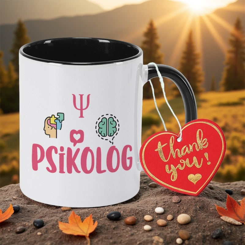 Tailorly Black Accent 11 oz Mug - psychologist print