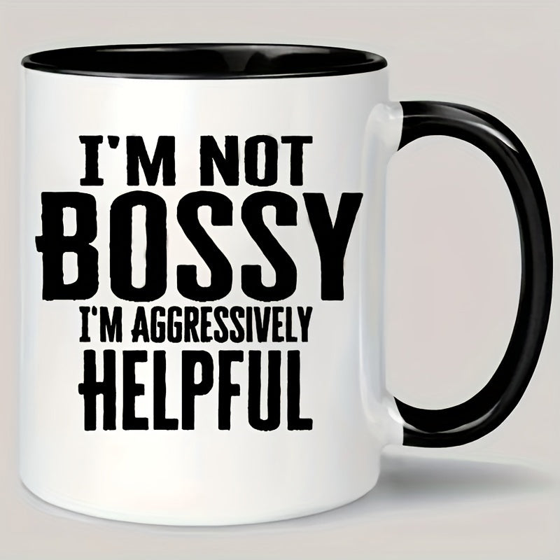 Tailorly Black Accent 11 oz Mug - humorous text