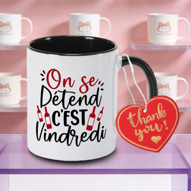 Tailorly Black Accent 11 oz Mug - french quote logo