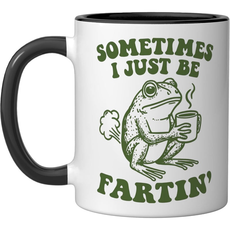 Tailorly Black Accent 11 oz Mug - black and white pattern