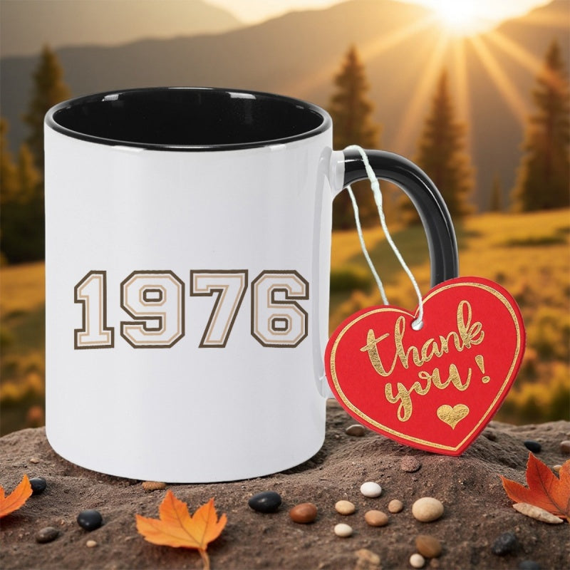 Tailorly Black Accent 11 oz Mug - 1976 vintage