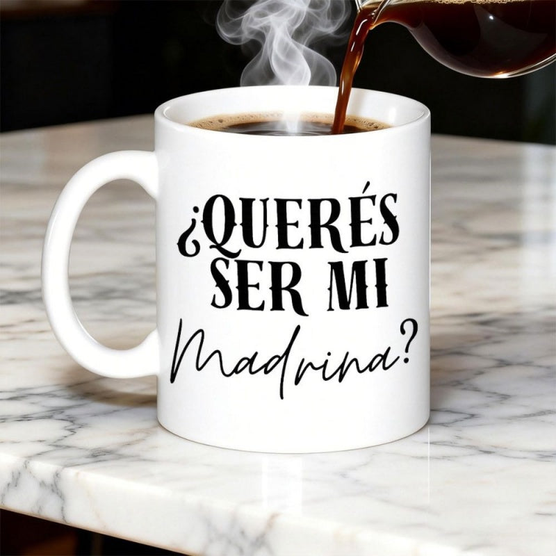 Tailorly White Ceramic 11 oz Mug - Minimalist Featuring Elegant Decorative Black Text Lettering Mug