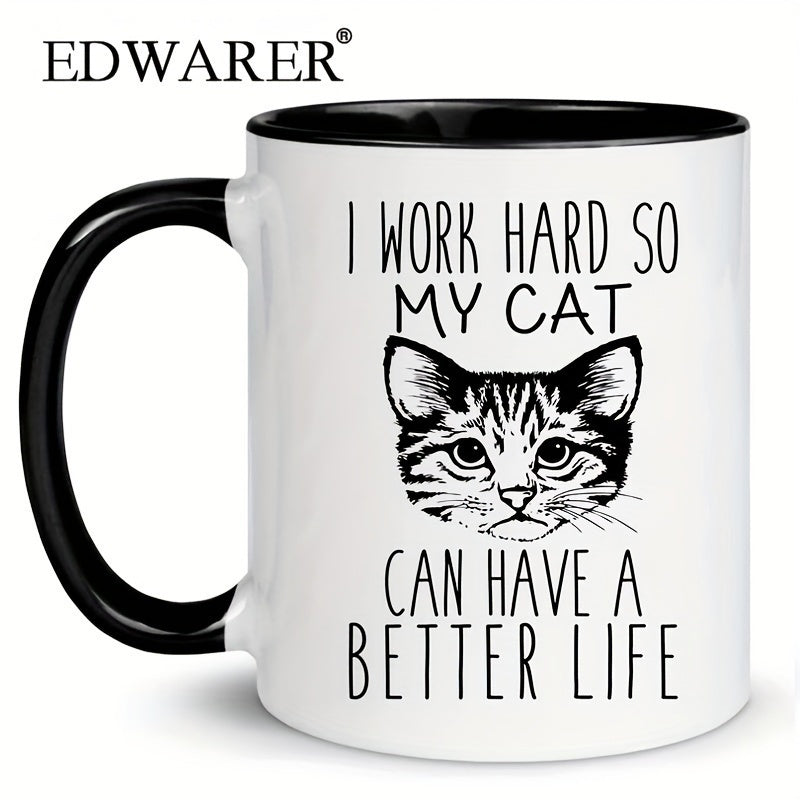 Tailorly Black Accent 11 oz Mug - i put in feline can enjoy a more cup 11oz coffee cup perfect quirky present for cat enthusiasts pals and