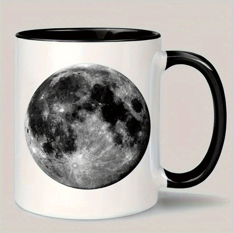Tailorly Black Accent 11 oz Mug - moon print