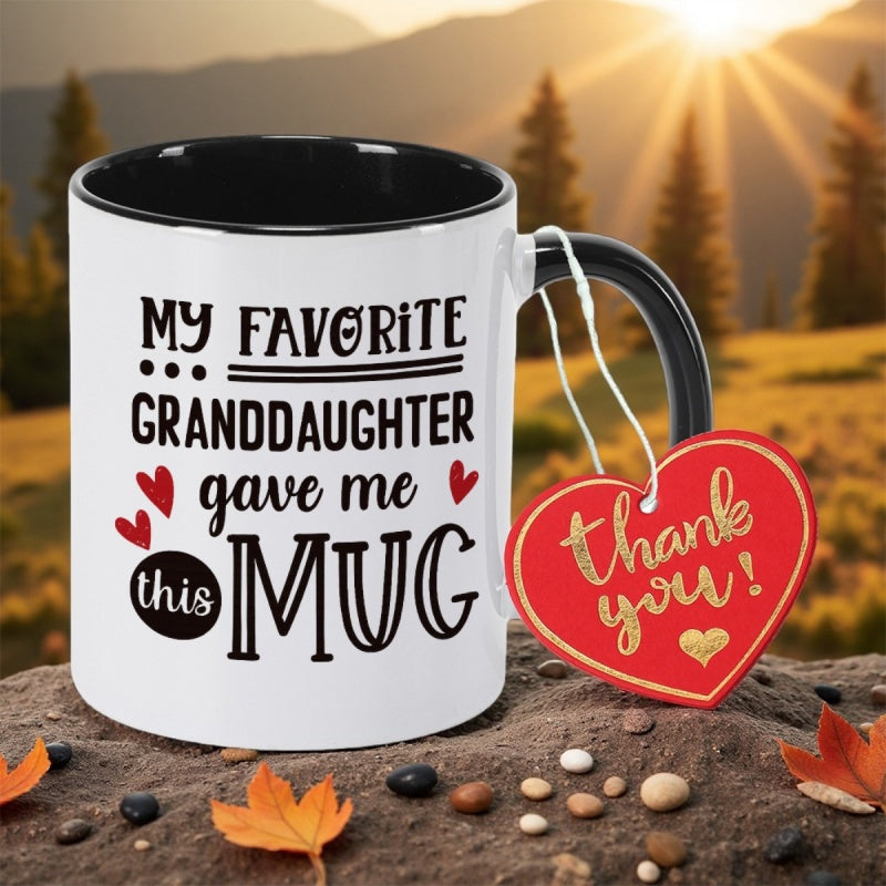 Tailorly Black Accent 11 oz Mug - granddaughter text