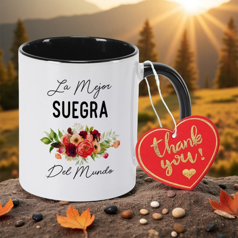 Tailorly Black Accent 11 oz Mug - celebrating the valentines day