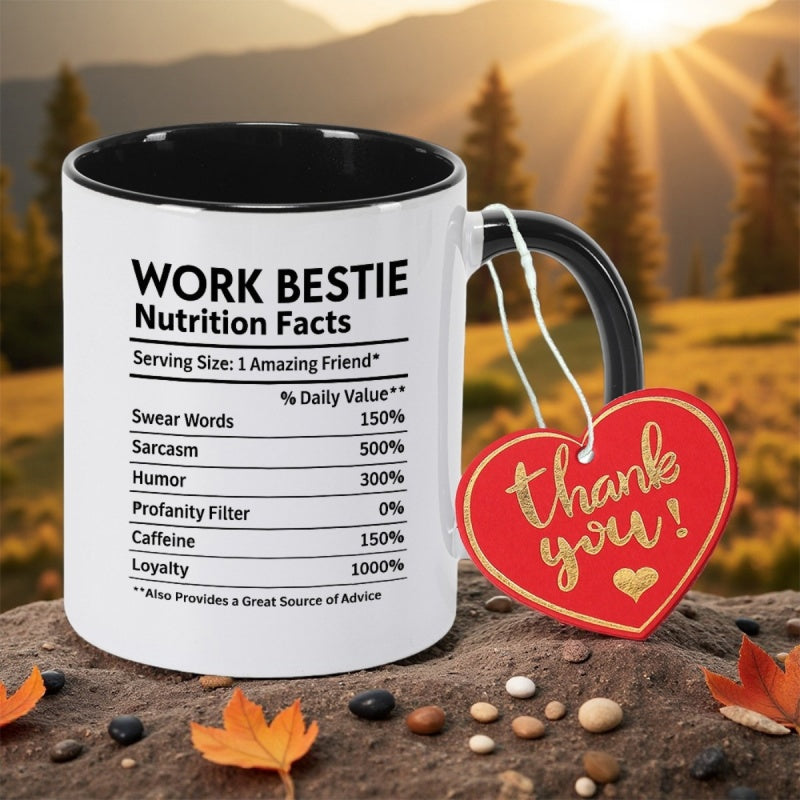 Tailorly Black Accent 11 oz Mug - nutrition facts text