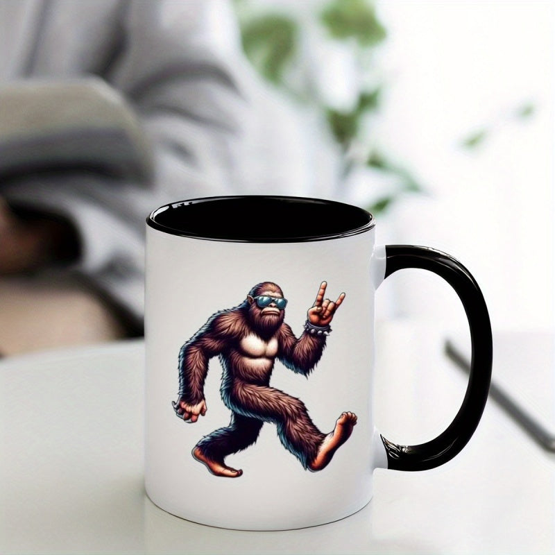Tailorly Black Accent 11 oz Mug - gorilla design