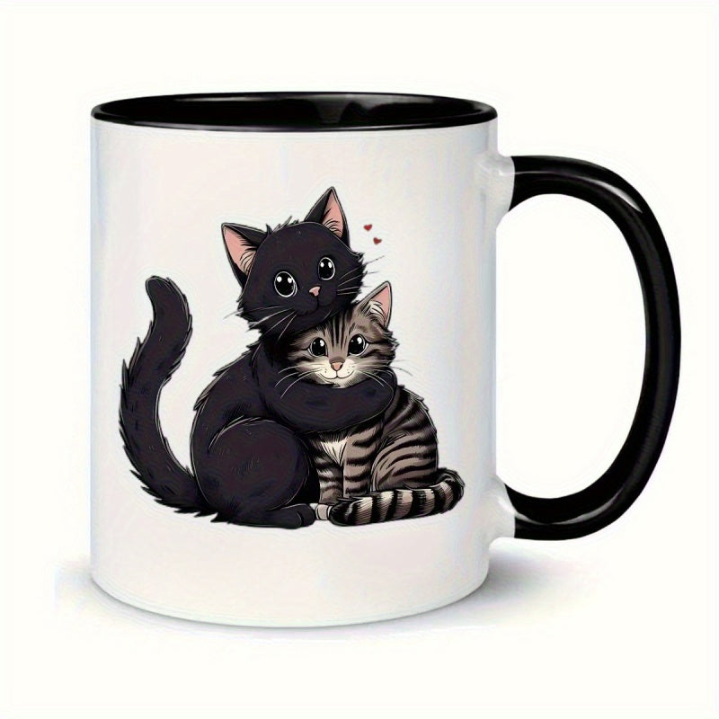 Tailorly Black Accent 11 oz Mug - cute kittens