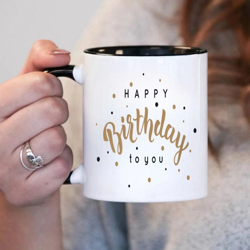 Tailorly Black Accent 11 oz Mug - hand painted cartoon