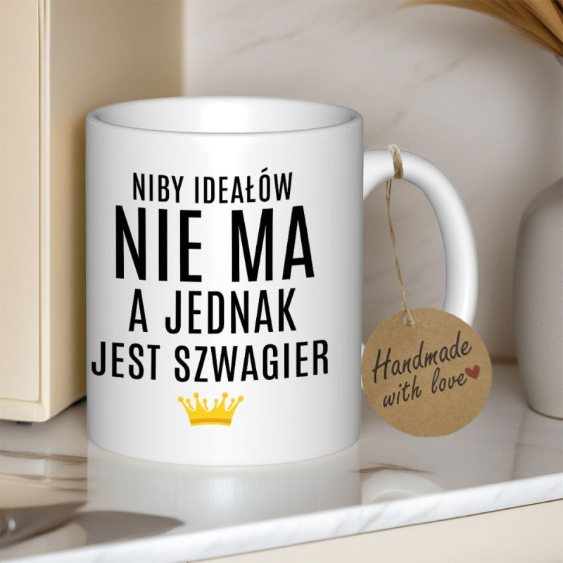 Tailorly White Ceramic 11 oz Mug - Shining Golden Small Imperial Coronet Floating On Pure White Surface Crown