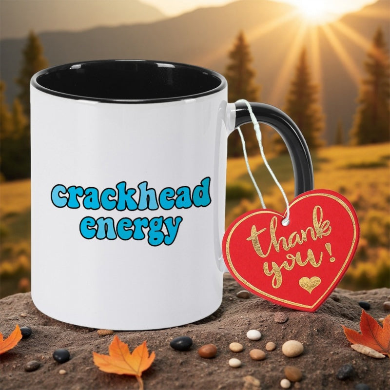 Tailorly Black Accent 11 oz Mug - graphic looks use ceramic coffee mug coffee cup 11oz350ml outdoor camping anti slip holiday gift gift for mom adds