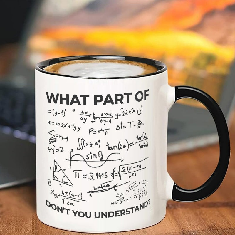 Tailorly Black Accent 11 oz Mug - math themed