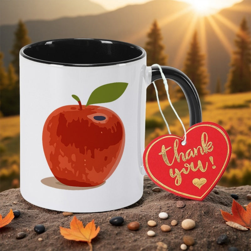 Tailorly Black Accent 11 oz Mug - red illustration design